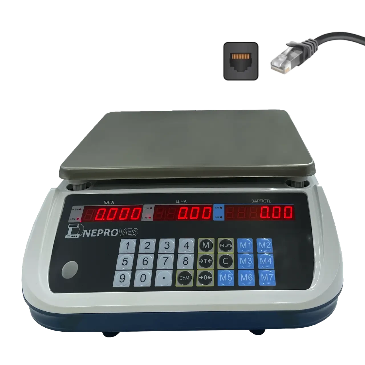 Ваги торговельні Днепровес ВТД-РД1 Е 15 кг з Ethernet портом, фото 1