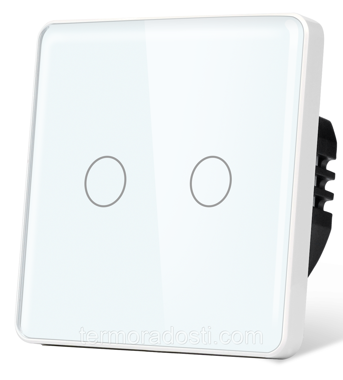 Розумний вимикач з WiFi + BLE 1DAL | Сенсорний Білий, 2 сенсора, З нулем (G86D-SW2G.WF.WT)