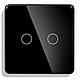 Розумний вимикач з WiFi + BLE 1DAL | Сенсорний  Чорний, 2 сенсора, З нулем (G86D-SW2G.WF.BL), фото 2
