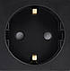Вимикач 2 сенсори (2 шт.) + Розетка З/К 1DAL | Чорне Скло (G228D-SW2GX2-ST.BL), фото 5