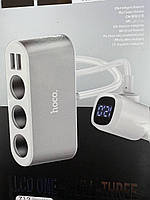 Авто Зарядний Пристрій Hoco Z13 Blue LCD