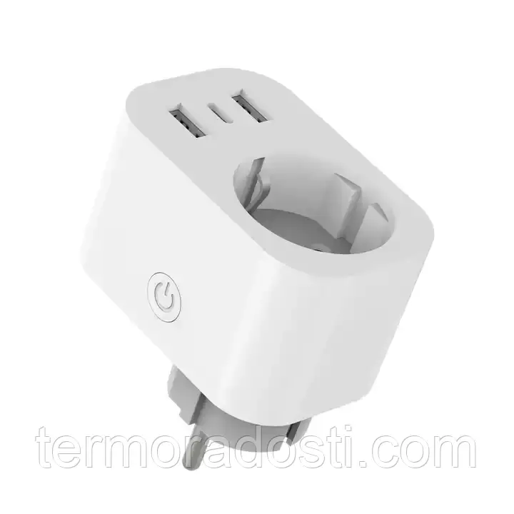 Розумна розетка з виходом USB + Type-C 1DAL | Wi-Fi перехідник (Y8101U-GE), фото 1