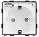 Вимикач (1кл.) + Розетка з кришкою 1DAL | Білий (P157-SW1G-STCR.WT), фото 5