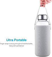 Пляшка для води з боросилікатного скла