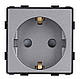 Вимикач (2кл.) + Розетка 1DAL | Сірий (P157-SW2G-ST.GR), фото 3