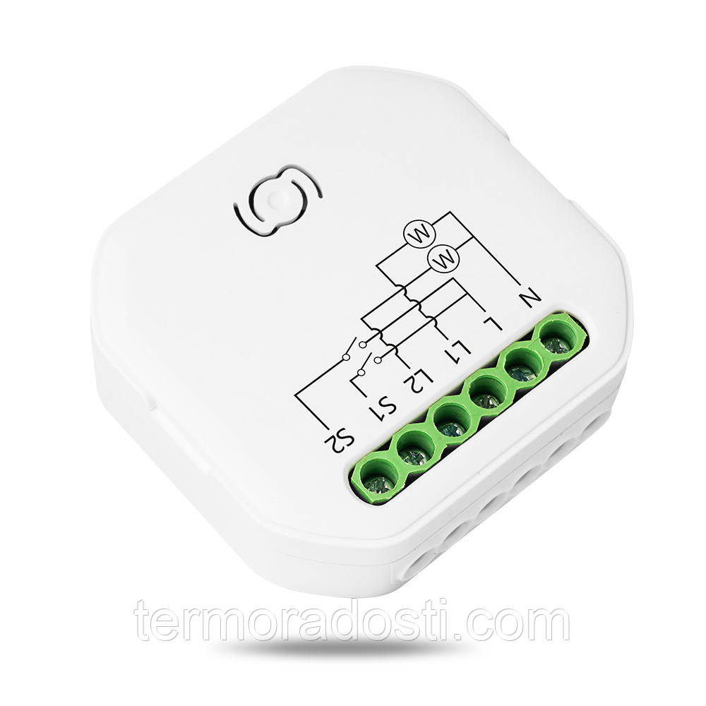Розумне реле для керування ролетами WiFi+BLE 1DAL | Smart вимикач керування ролетами (SWS101N), фото 1