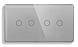 Вимикач сенсорний 2 пости 1DAL | (2+2 сенсор) Сірий Скло, Без нейтралі (G157D-SW2GX2.SL.GR), фото 2