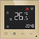 Сенсорний Wi-Fi терморегулятор для теплої підлоги 1DAL | Золото, Скляна рамка (G86D-TR.WF.GD), фото 3
