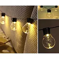 Гірлянда на сонячній батареї 20 лампочок, тепле світло для дому, вулиці, терас SuperLED Soli, фото 10