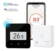 Бездротовий WiFi терморегулятор для котла 4HEAT Premium | Чорний, Сенсорний (4HT.WT75.B)