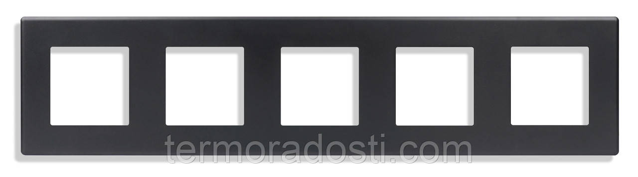 5-постова рамка 1DAL | Чорний (P370.5F-BL)