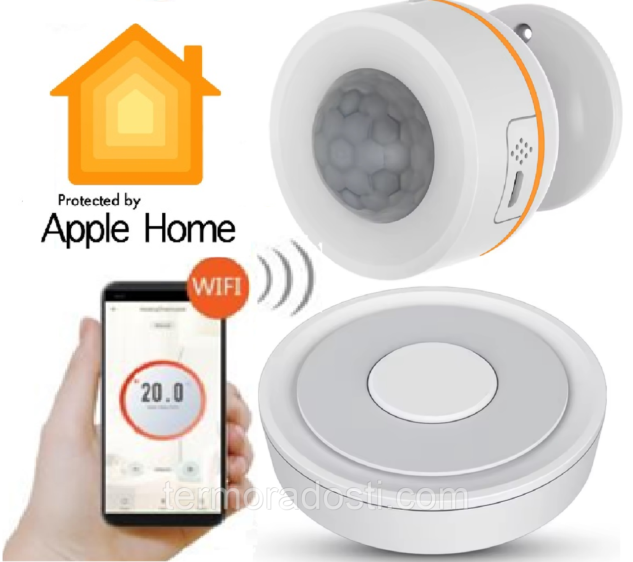 ZigBee датчик руху Apple HomeKit з хабом від 1DAL | Датчик PD07B2 + Шлюз ZW05B0