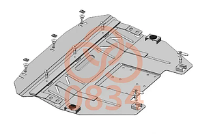 Захист двигуна Mini Cooper F55/F56/F57 (з 2014 --) Кольчуга