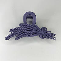 Шпилька для волосся Finding Краб пластиковий для волосся Колоски Фіолетовий 10 см х 6 см