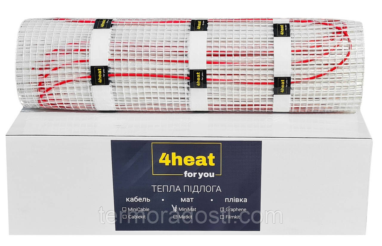 Нагрівальний мат 4HEAT Minimat-150-2,5 м2 | до теплої підлоги під плитку