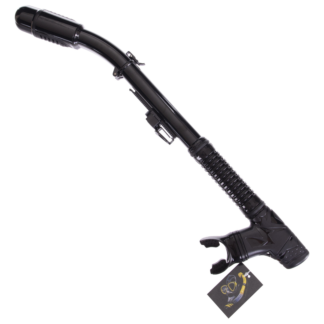 Трубка для плавання з клапаном LEGEND SN106 чорний, фото 1