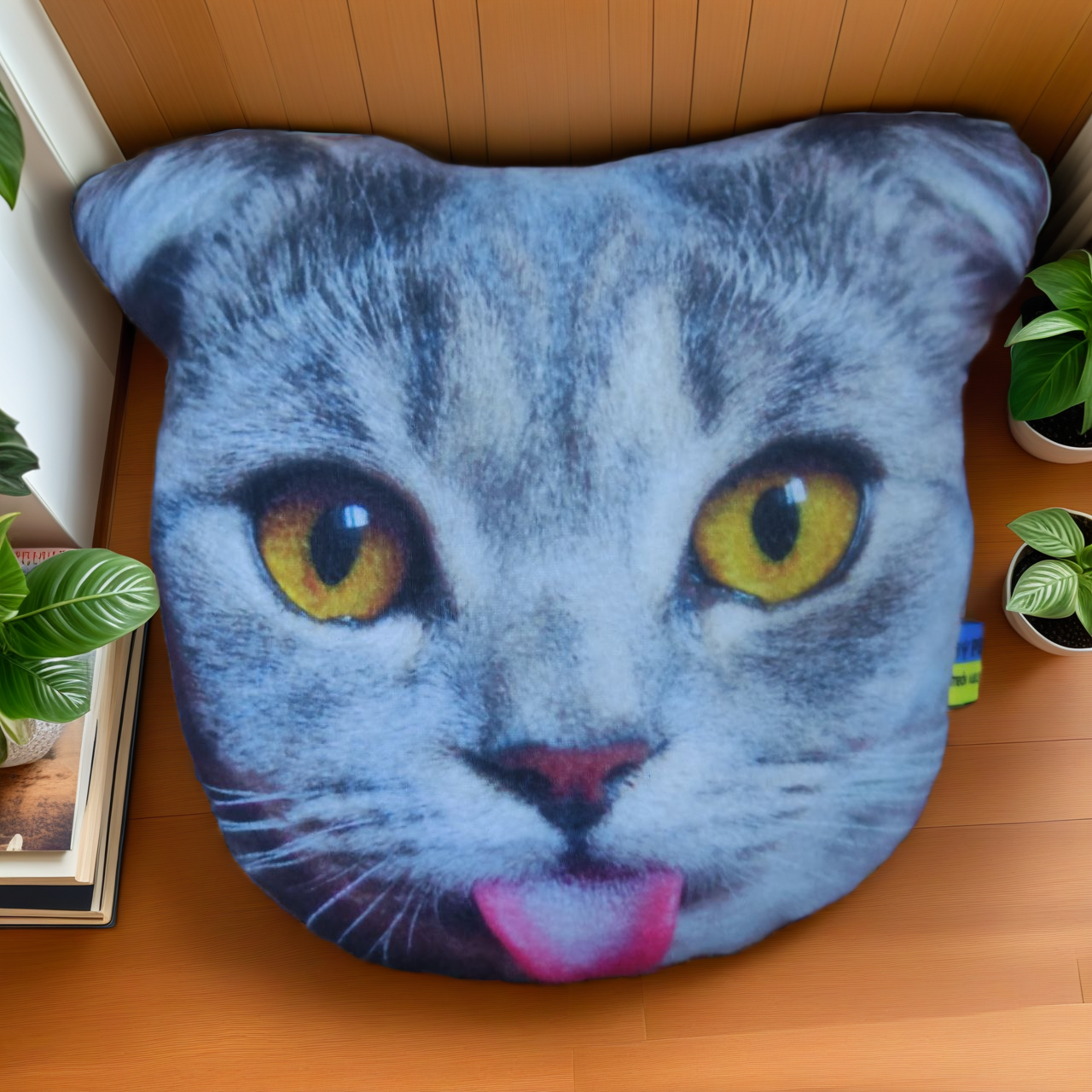 Подушка-іграшка Котик з язиком 30 см., фото 1