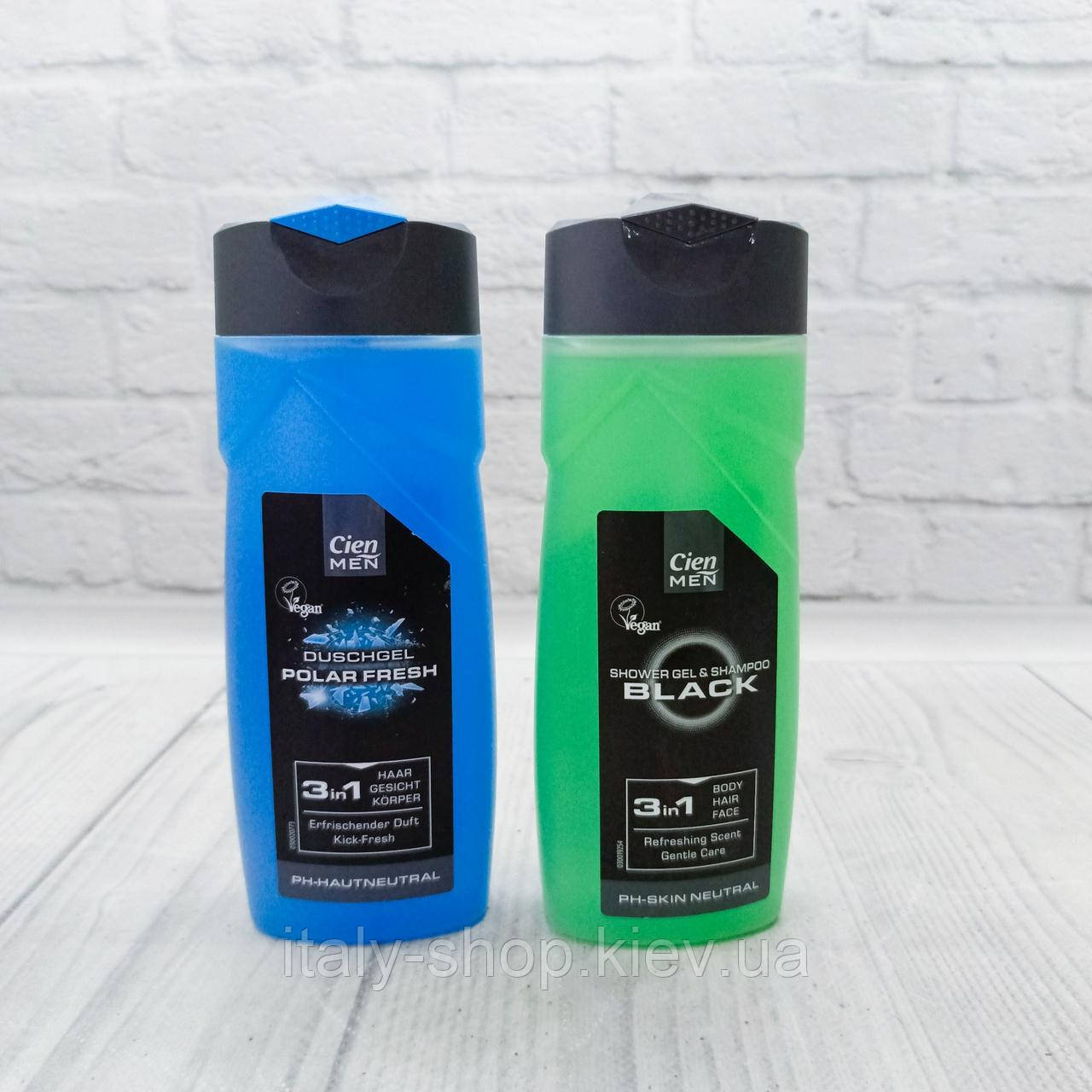 Cien Men 3 in 1 Vegan в асортименті Гель/Шампунь для чоловіків, 300 мл Німеччина, ціна за 1 шт, фото 1