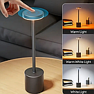 Лампа Настільна Акумуляторна F89019 1200 мАг (Чорний), фото 7