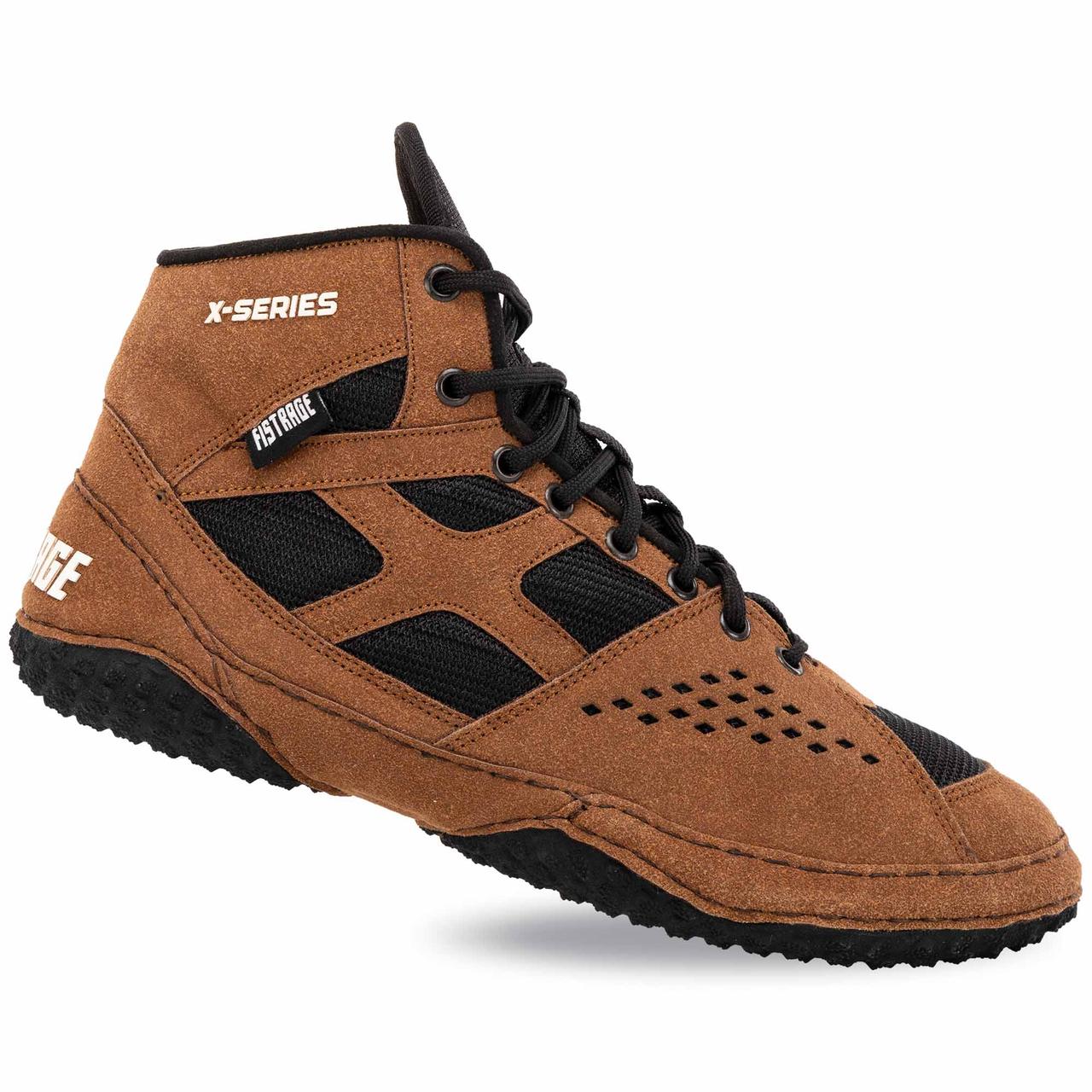 Борцовки замшеві Fistrage X-Series 4561 розмір 40 Brown-Black, фото 1