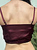 Топ на резинці з шовку Армані Бордовий, фото 3