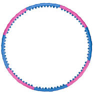 Без пакування - Обруч для схуднення масажний розбірний Хула Хуп MAGNETIC JS-6008 8 секцій рожевий-синій, фото 8