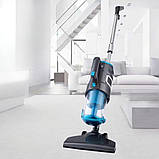 Вертикальний контейнерний пилосос Hoffmans HM-8803 Пилосос без мішка з телескопічною ручкою 1800W Синій, фото 2