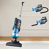 Вертикальний контейнерний пилосос Hoffmans HM-8803 Пилосос без мішка з телескопічною ручкою 1800W Синій, фото 9