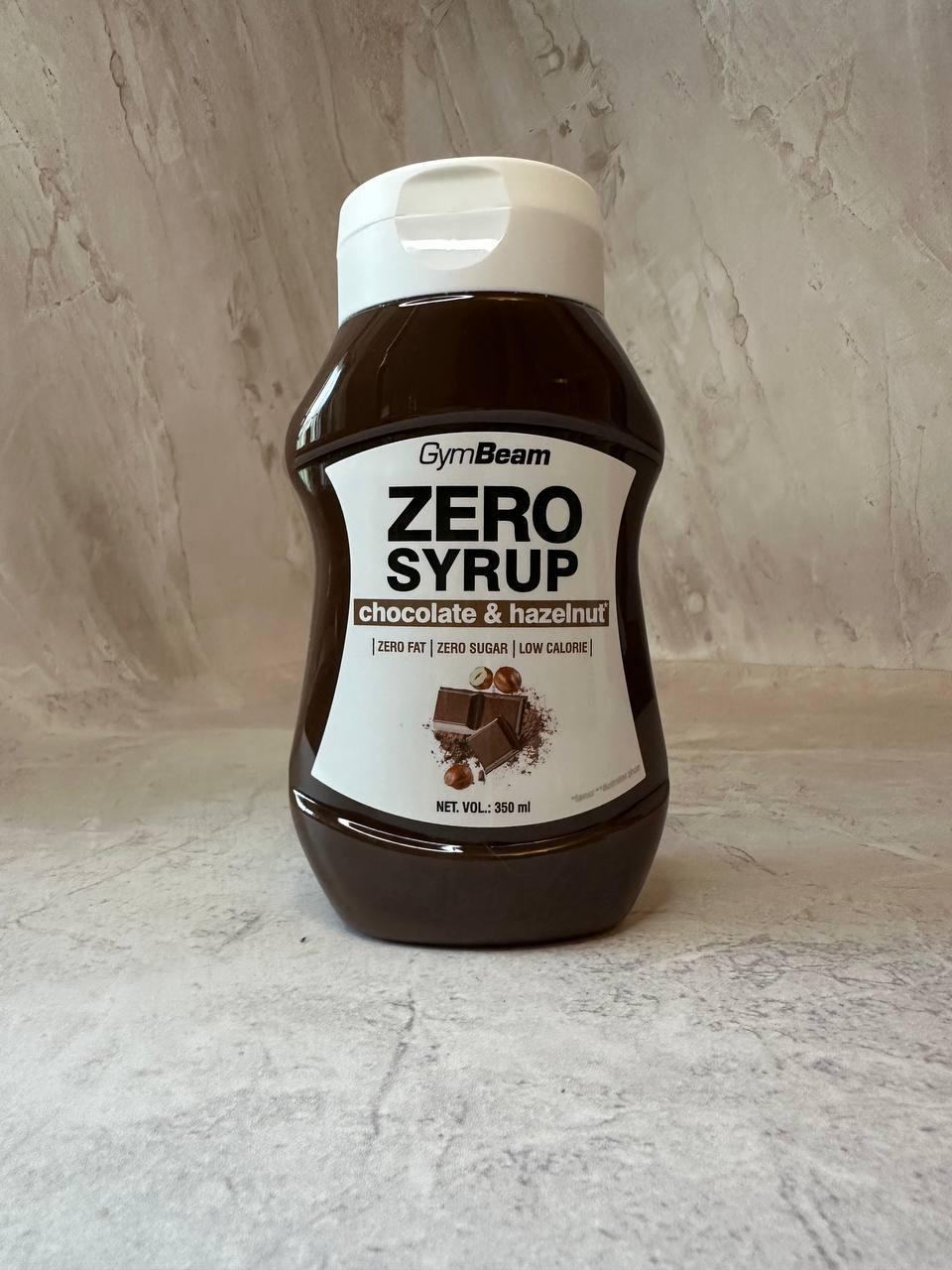 Сироп шоколад фундук без цукру GymBeam, 350 мл, фото 1