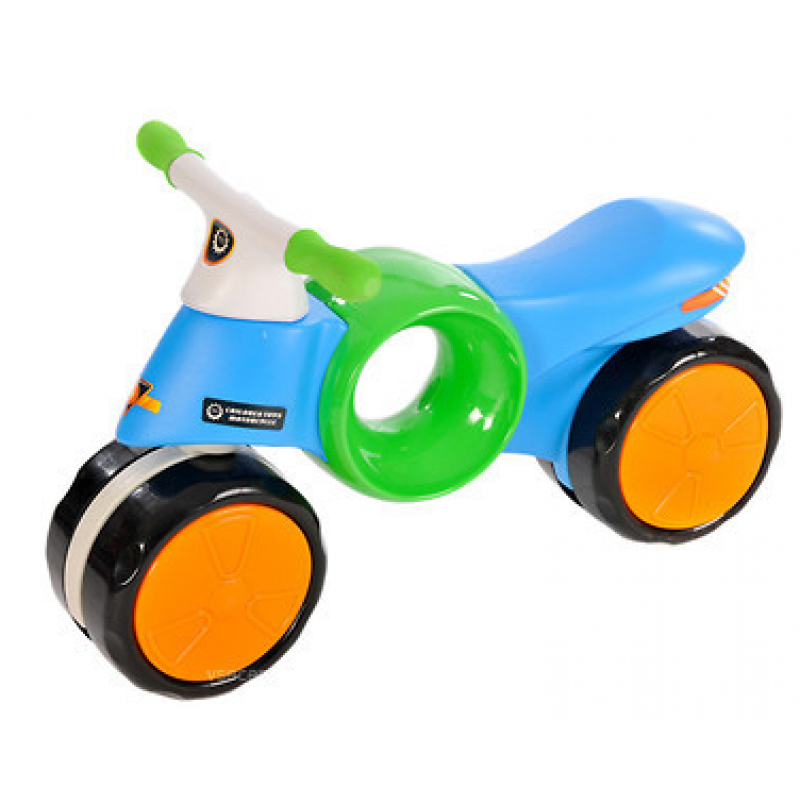 💚Дитячий біговел двоколісний Ролоцикл каталка толокар KINDER WAY 11-004 Салатово-блакитний, фото 1