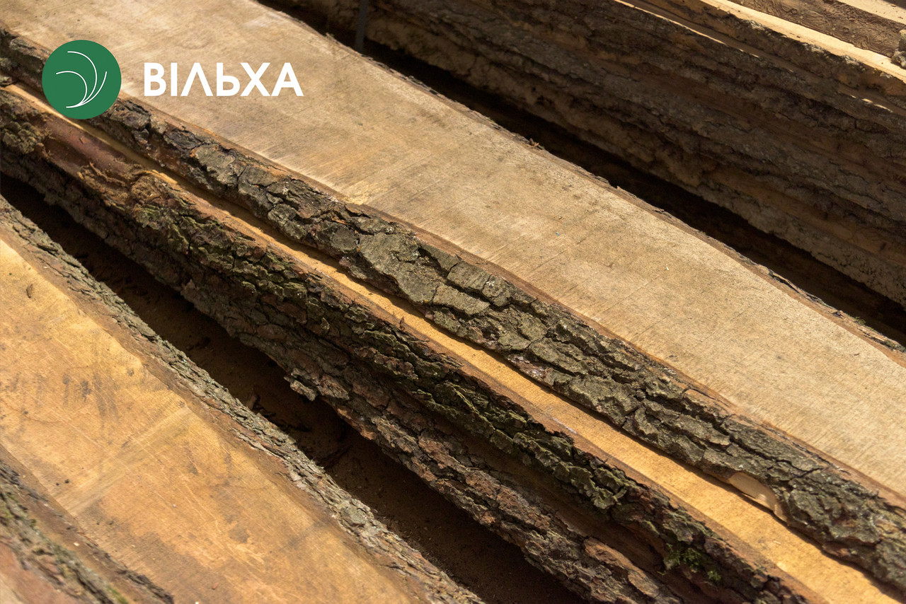 Дошка необрізна вільхи 52 мм, 1 ґатунок