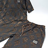 Чоловічий літній костюм Dolce Gabbana футболка та шорти CK9665 чорний M, L, XL, фото 3