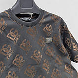 Чоловічий літній костюм Dolce Gabbana футболка та шорти CK9665 чорний M, L, XL, фото 4