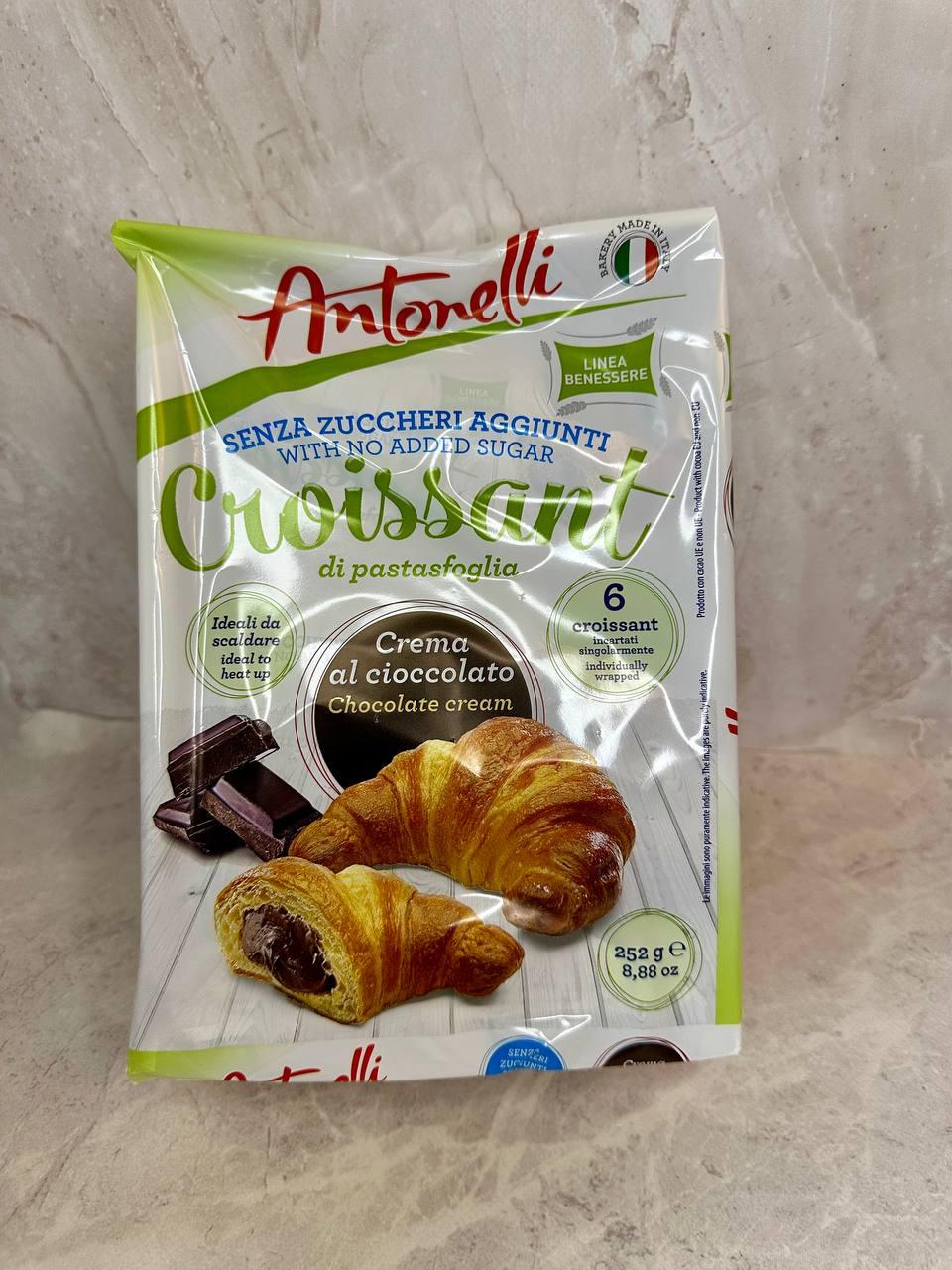Круасани Antonelli з шоколадом без цукру, 252 г