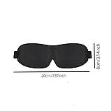 Маска для сну 3D світлоблокуюча 100% чорна, мяка дихаюча контурна для відпочинку подорожей йоги літака, фото 3