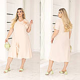 Ошатне літнє вишукане вільне плаття великих розмірів (р.48-62). Арт-2252/42, фото 2