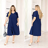 Ошатне літнє вишукане вільне плаття великих розмірів (р.48-62). Арт-2252/42, фото 4