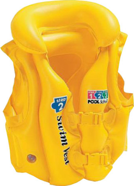 Дитячий надувний жилет Intex 58660 "Pool School", серія "Школа плавання", 50 х 47 см, фото 1