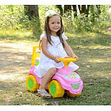 🧡Машинка-каталка для прогулянок "Принцеса" ТехноК 0793 толокар дитячий Рожевий, фото 2