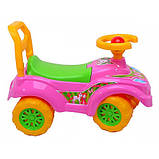 🧡Машинка-каталка для прогулянок "Принцеса" ТехноК 0793 толокар дитячий Рожевий, фото 4