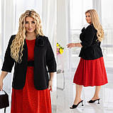 Ошатне практичне літнє плаття батал із коротким рукавом + піджак (р.48-62). Арт-2256/42, фото 3