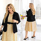 Ошатне практичне літнє плаття батал із коротким рукавом + піджак (р.48-62). Арт-2256/42, фото 2