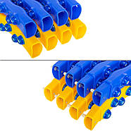 Без пакування - Обруч для схуднення масажний Хула Хуп  DYNAMIC HOOP JS-6018 8 секцій жовтий-синій, фото 7