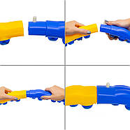 Без пакування - Обруч для схуднення масажний Хула Хуп  DYNAMIC HOOP JS-6018 8 секцій жовтий-синій, фото 4