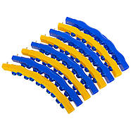 Без пакування - Обруч для схуднення масажний Хула Хуп  DYNAMIC HOOP JS-6018 8 секцій жовтий-синій, фото 2