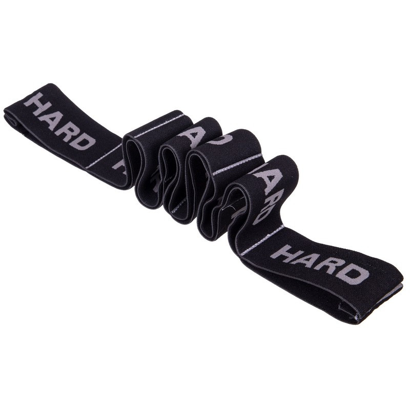 Стрічка еластична з петлями для розтяжки стрічковий еспандер Elastiband Record FI-6345-C Чорний-сірий, фото 1