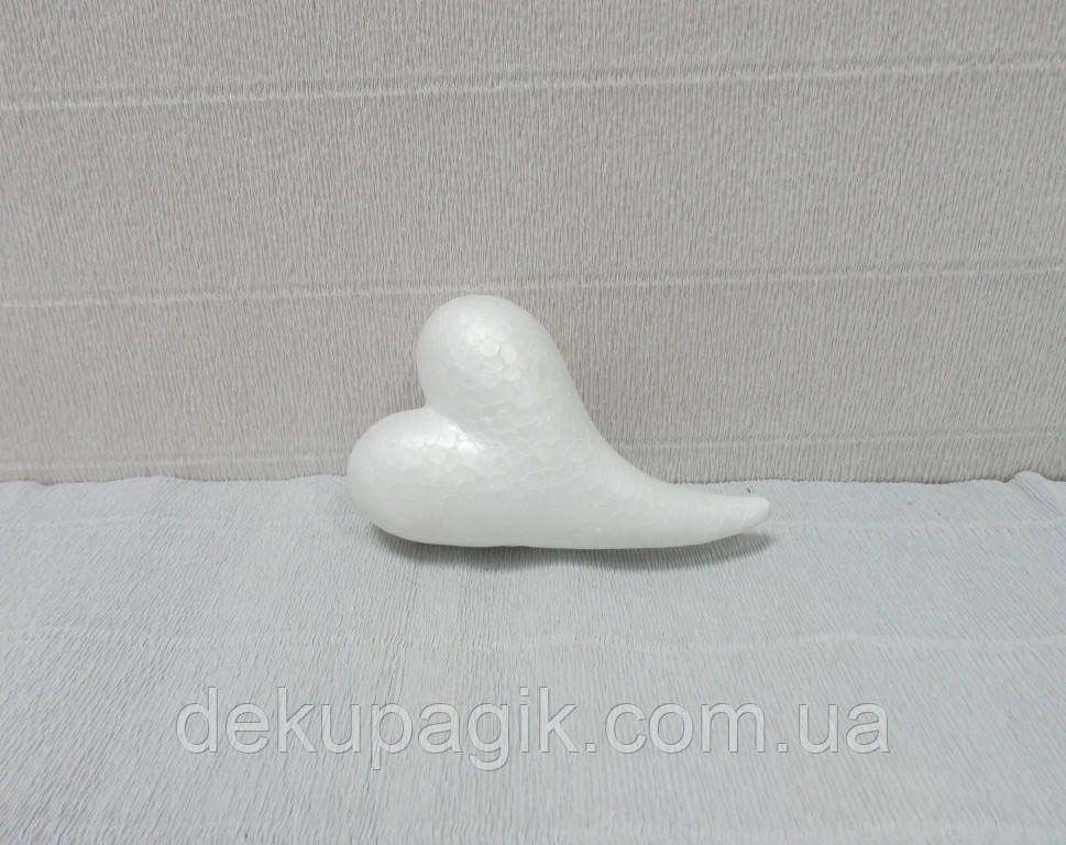 Серце-перчик з пінопласту 7х10см, фото 1