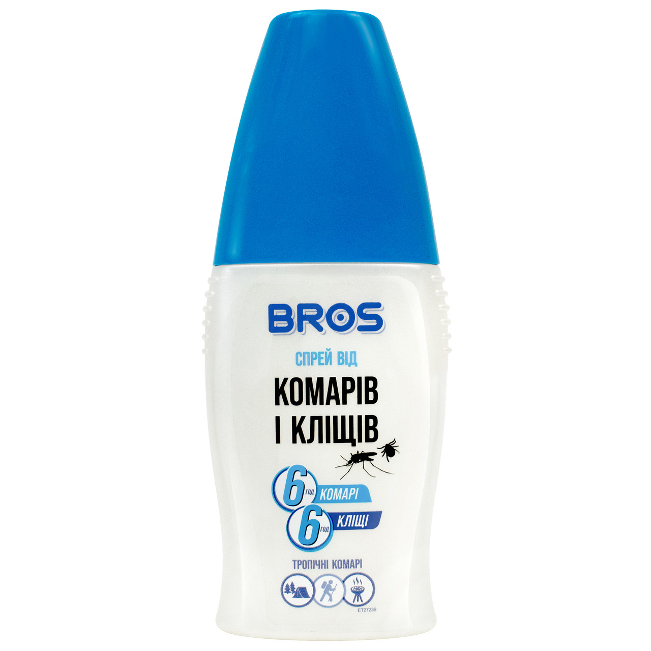 Спрей від комарів і кліщів 6 годин Bros 50 мл, фото 1