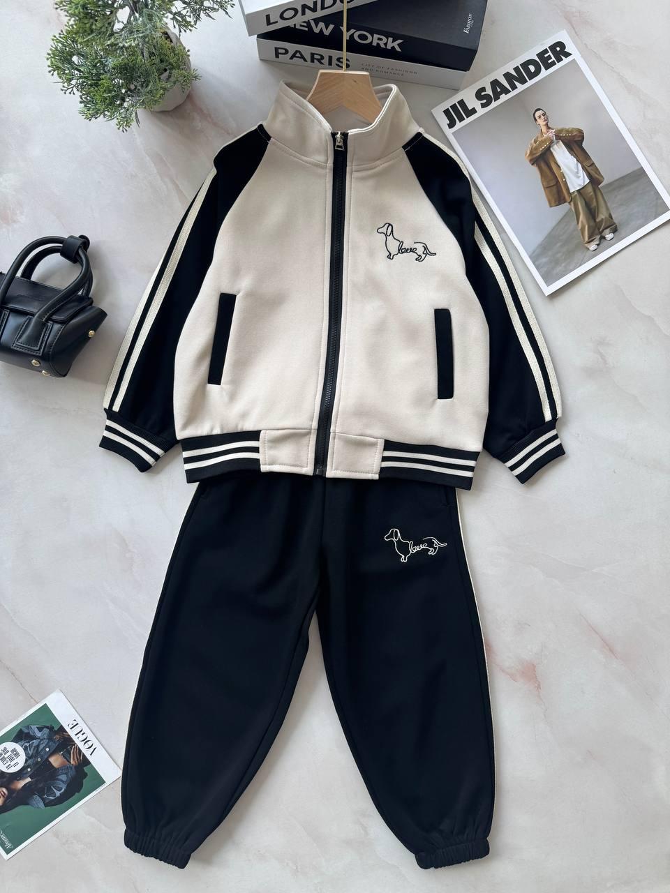 Спортивний костюм 2-а кофта +штани Чорний 2518, 53, X.N. MENG, Чорний, Для дівчаток, Весна Осінь, 128, фото 1