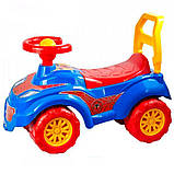 💙Машинка-каталка для прогулянок "Спайдер" ТехноК 3077 толокар дитячий Синій, фото 2